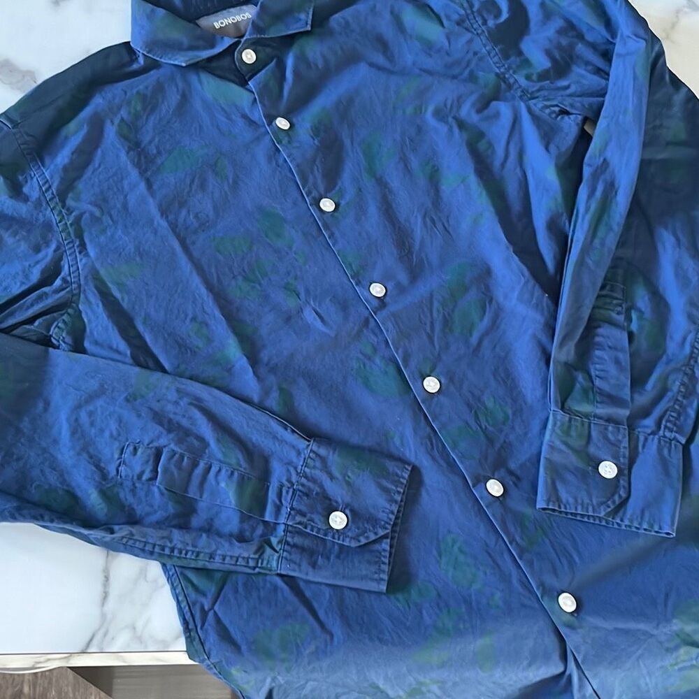 Bonobos Slim Fit Leaf Print Button Up Sz. Small